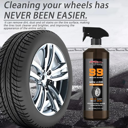 Powerful Wheel Cleaner 120ml Powerful Rim Brake Buster Spray Car Detailing Brake Dust Remover for Cleaning Wheels and Tires
