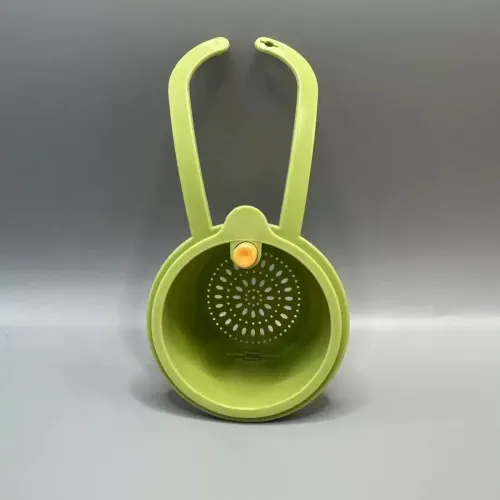 Press-Type Drain Basket: Food Strainer & Sink Organizer, Multi-Functional for Kitchen & Bathroom Use