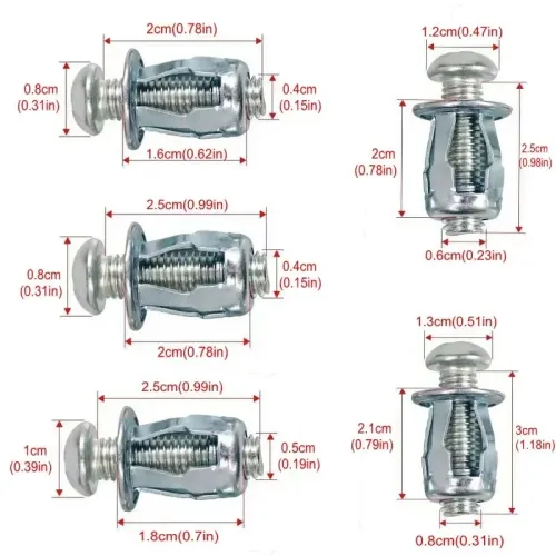 10pcs Metal Screw Jack Nuts Steel Petal Nut Screw Expansion Nut expansion screw for Hollow Wall Iron Skin Line