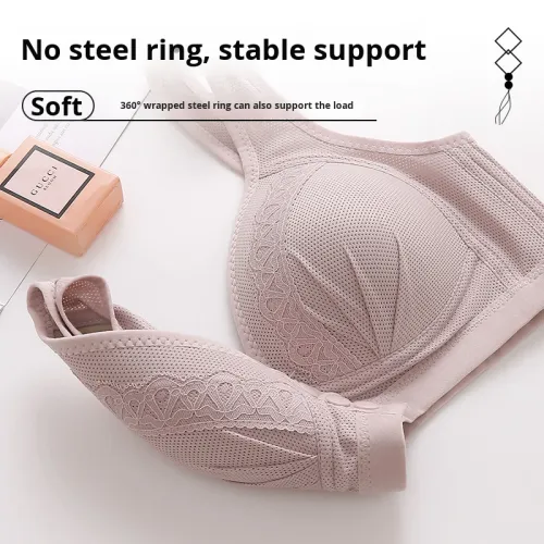 ✨ Breathable cotton bra with front button closure