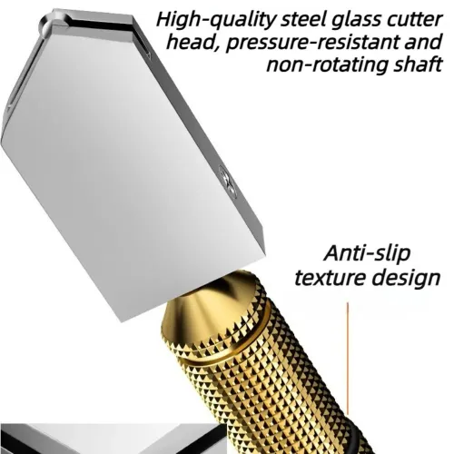 1pc Portable Diamond Glass Cutting Tool 175mm Non Slip Handle Handheld Cutter for Tile Mineral Engraving Construction Projects