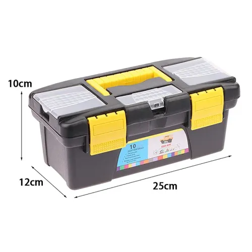 Small Two Layer Plastic Tool Case Durable Storage Container For Electrician Repair Tools Hardware Accessories