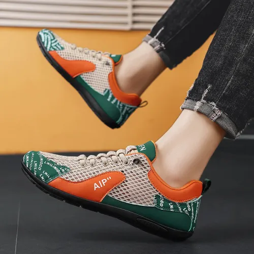 Men's Summer Breathable Mesh Slip-On Driving Shoe Men Mesh Versatile Summer Shoes Men Lightweight Hard-wearing Vulcanized Shoes