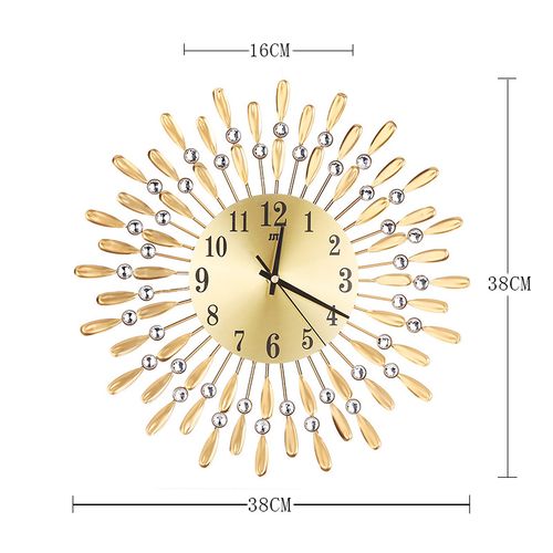 💰Crystal Wall Clock Modern Design Large Clock Home Decoration