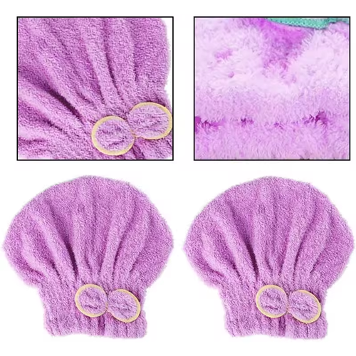 4pcs Hair Drying Towel with Bow-Knot, Elastic Bath Cap Turban, Dry Fast Drying Hair Caps for Women