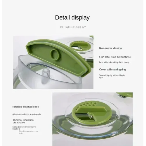 Microwave Splash Heating Cover High Temperature Resistant Water Injection and Splash-Proof Kitchen Utensils Kitchen Organizers