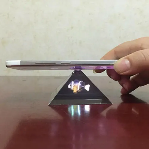 3PCS Smartphone Hologram Advertise 3D Holo Box Holographic Pyramid Phone Type Tablet Box Showcase Display Mobile For Iphone
