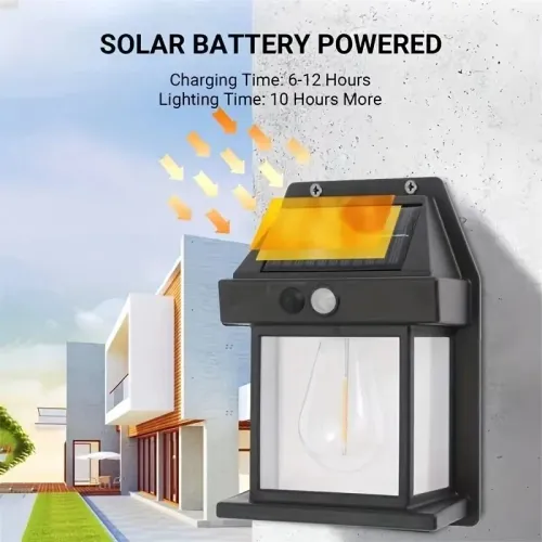 LED outdoor solar-powered waterproof wall light