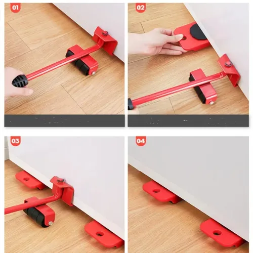 5Pcs Heavy‑Duty Multi‑Purpose Furniture Moving Rollers Easy‑Glide Lifting & Shifting Tools for Household Items