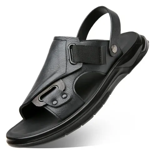New Men's Casual Summer Flip Flops Soft Sole EVA Insole Beach Wear Sandals Two-Way Wear Rubber Outsole Men's Shoes