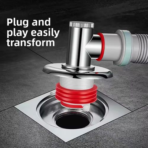 Washing machine sewer pipe floor drain special tee joint anti-overflow deodorant cover artifact bathroom accessories