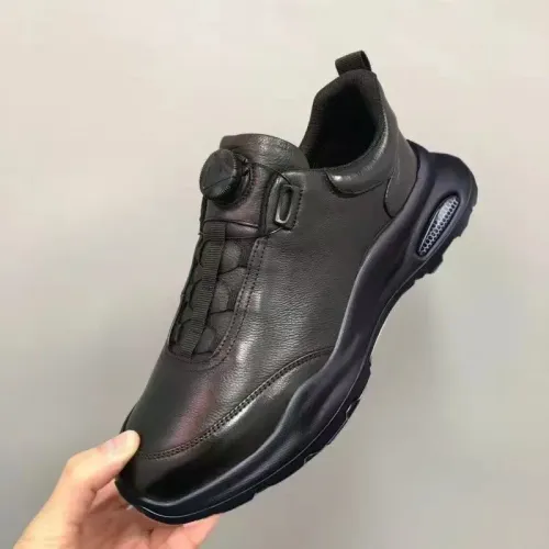 Fashionable Breathable Soft Leather Men's Shoes Stylish Business Casual Lace-Up Shoes British Style Low Cut round Toe Shoes