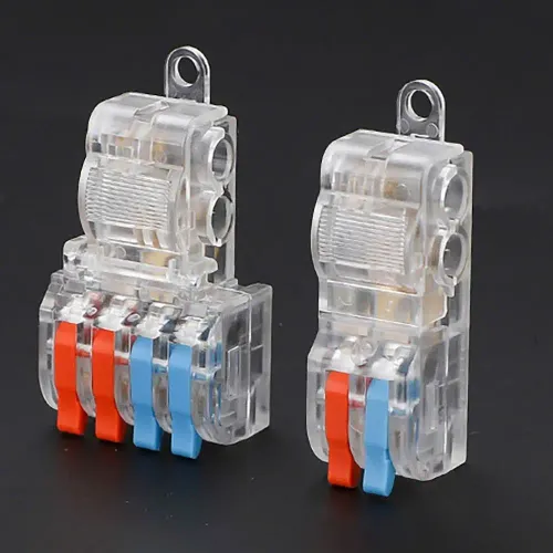 6pcs Mini T type Quick Terminal Block Universal Compact Wire Connector Quick Electrical Cable Splice Push-in Terminal Blocks