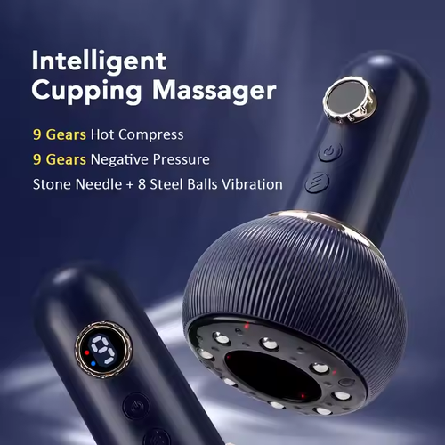 Intelligent heating and fat reducing massager for scraping
