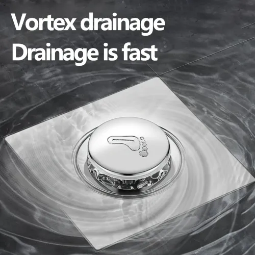 2PCS Stainless Steel Smooth Edge Bathroom Drain Floor Drain - Suitable, Easy to Install, Durable Bathroom Additions for Efficient