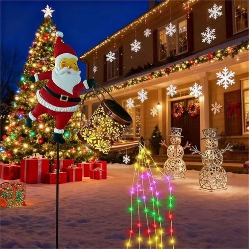 Christmas Santa Solar Kettle Lights