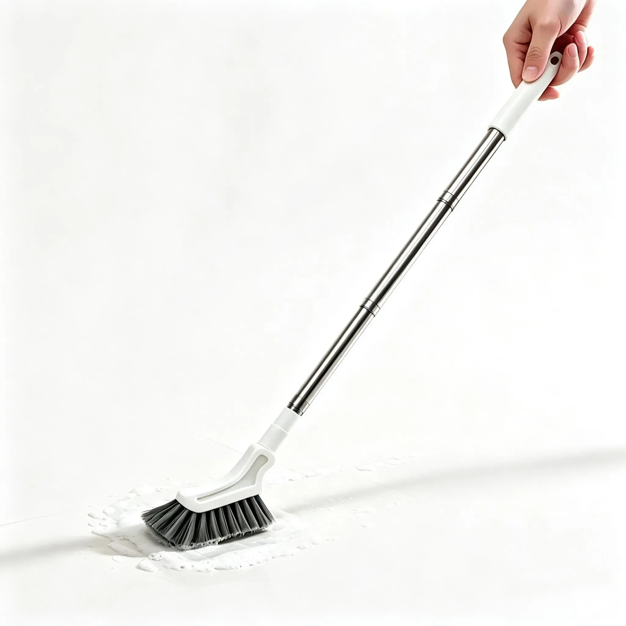 3PCS Adjustable Length Stainless Steel Telescopic Long Handle Crevice Cleaning Brush, Narrow Gap Cleaner for Bathroom, Hard-to-Reach Spaces