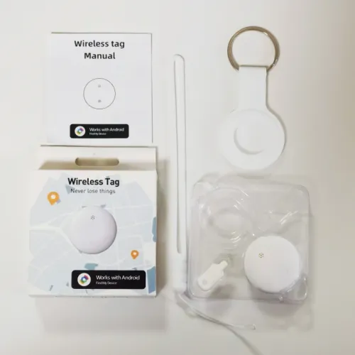 Android GPS Tracker (Keychain Style, AirTaglike Design) Supports Googles Find My Device Network, Global Positioningan AntiLoss Device Suitable for EBikes, Motorcycles, Cars, Pets, and Children.