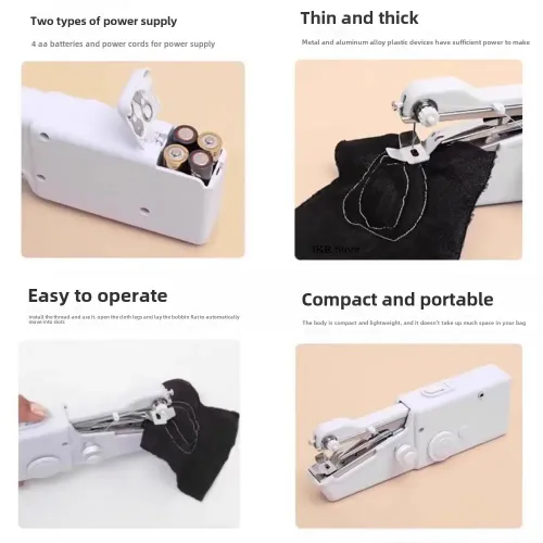 Portable Handheld Electric Sewing Machine Mini Quick Stitch Home Clothes Repair DIY