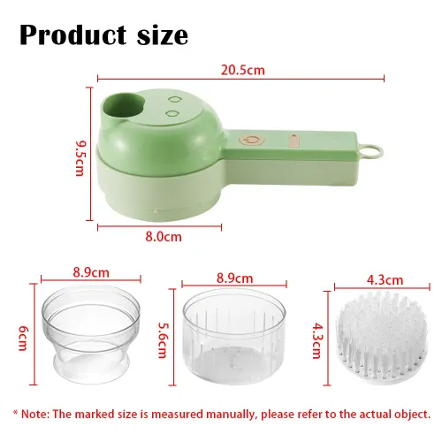 4 in 1 electric vegetable cutter set USB rechargeable