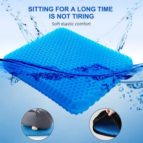 Gel Seat Cushion Summer Breathable Honeycomb Design For Pressure Relief Back Tailbone Pain