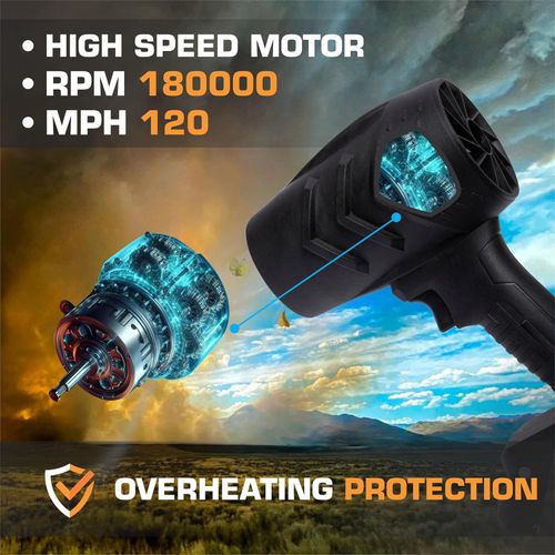 Wireless Lithium-powered Storm Blower  High-Power Leaf Dust Blower Industrial Air Gun