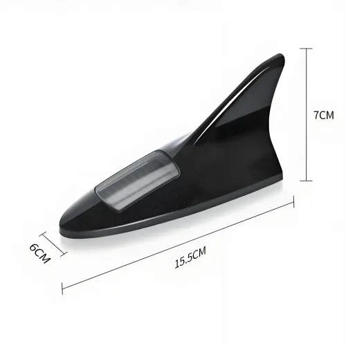 Car Roof Light Solar Flashing Auto Tail Lamp Waterproof LED Warning Strobe Light Shark Fin Shape Flashing Anti-Collision Lamp