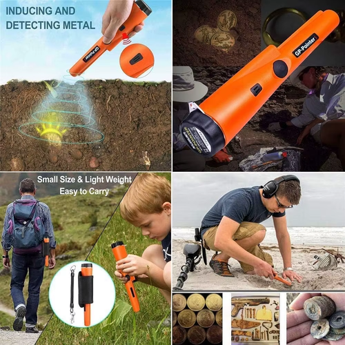 Professional Treasure Hunter Pointer Handheld Metal Detector Finder Pinpointer Probe Pinpointing Waterproof 360 Side Scan