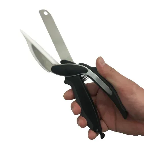 Stainless Steel Kitchen Scissors 2 In 1 Cutting Board Chopper Fruit Vegetable Multifunctiona