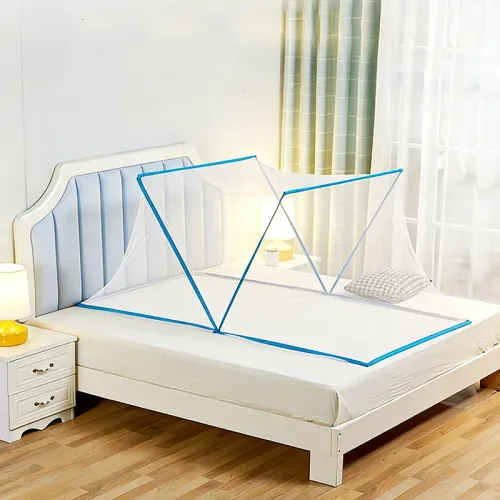 Foldable Mosquito Net Good Ventilation 1-3 People Prevent Children From Falling Off The Bed