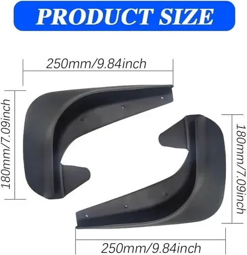 Universal 4-Piece Mud Flap Set – Suitable for Aftermarket Modification (Universal Fit)