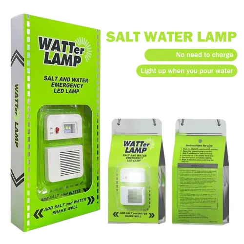 LED Salt Water Emergency Lamp Camping Energy Saving Lamp Waterproof Portable Night Fishing Lamp Travel Supplies for Car Outdoor