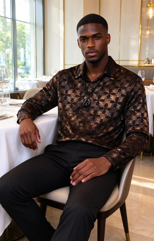 Black textured shirt