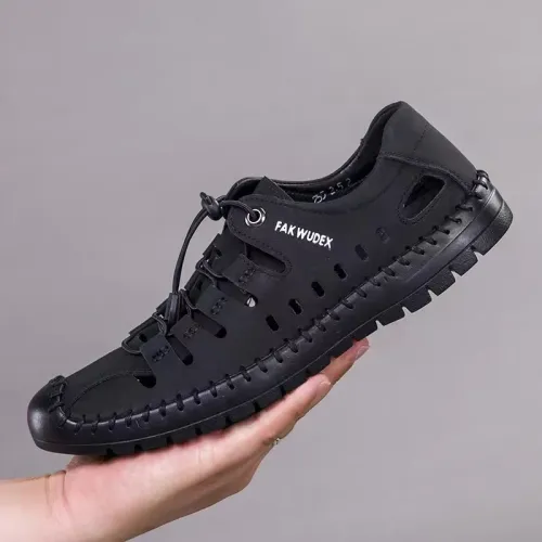 New Summer Men Genuine Leather Sandals Business Casual Shoes Men Outdoor Beach Sandals Roman Men Summer Water Shoes