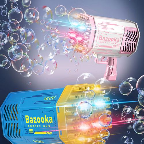 Summer Outdoor Rocket Gatling Bubble Machine 69 Holes Super Multi-bubble Automatic Bazooka Bubble Guns