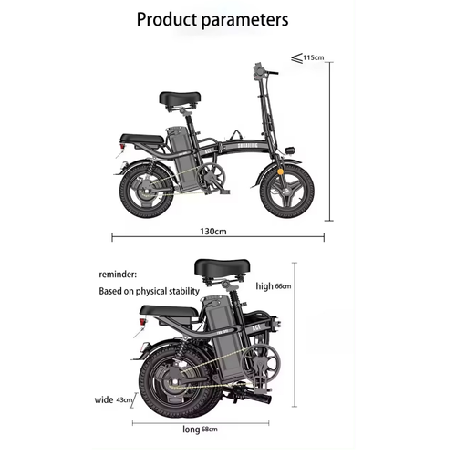 Mini folding electric bicycle scooter