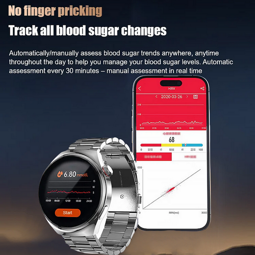 2026 New Laser ECG PPG Heart Rate Health Tracker Smart Watch