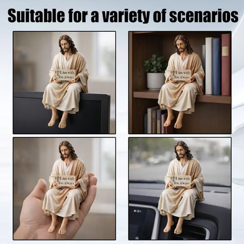✨Handcrafted Jesus Figurine✝️Serene Desk Companion🙏