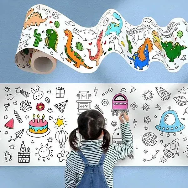 CreativeCanvas Roll™ – Endless 300 cm Doodle Fun for Imaginative Kids