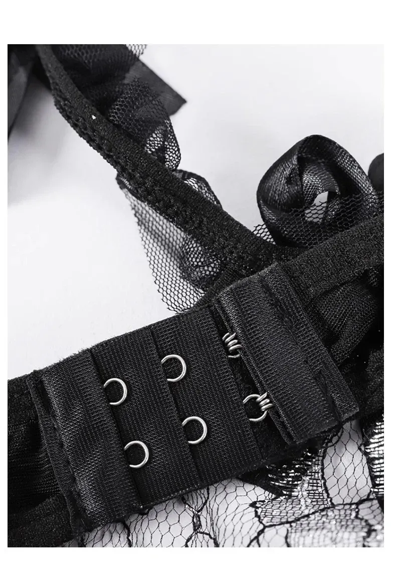 Sexy Flower Lace Mesh Hollow One-Piece Pajamas