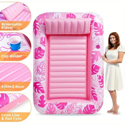 Inflatable Tanning Pool Lounger Float Extra Large Pool Floats for Adult Summer Water Party Gifts