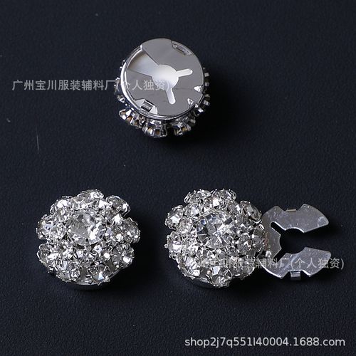 3 PCS Colored Rhinestone Cover Cufflinks