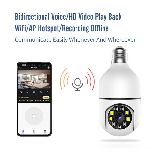 Light Bulb Surveillance Camera Wireless HD 360 Degree Panoramic Rotation