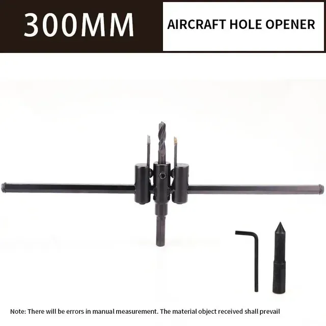 Adjustable Circle Hole Cutter Wood Drywall Drill Bit Saw Round Cutting Blade Aircraft Type DIY Tool