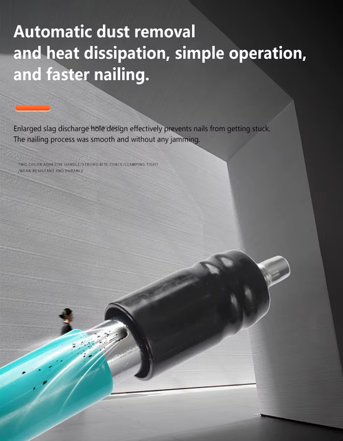 Manual steel nail gun (100-nail capacity), riveting tool, wall fastener, metalworking rivet gun, mini channel-mount nail gun for suspended ceilings.
