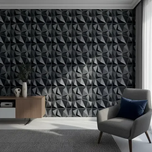 3D diamond pattern waterproof self-adhesive wall panel
