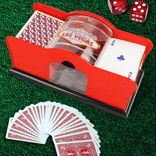 Manual Card Shuffler 2 Deck with Hand Crank
