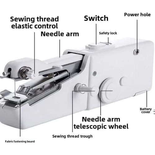 Portable Handheld Electric Sewing Machine Mini Quick Stitch Home Clothes Repair DIY