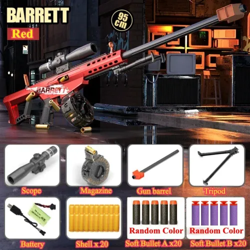 98K Upper Pressure Shell Ejection Soft Bullet Gun Can Fire Sniper Rifle Outdoor Battle Model Toy Manually Loaded Christmas Gift