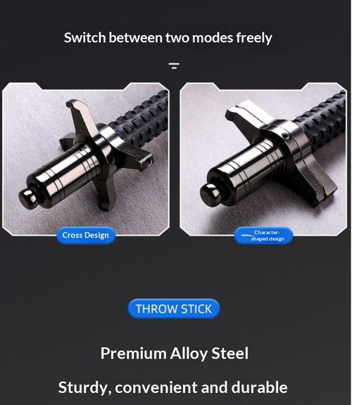 Defensive Telescopic Baton — 3-Section Collapsible Stick, Portable Self-Defense Tool, Vehicle Emergency Window Breaker, Tactical Impact Weapon, Survival Mace